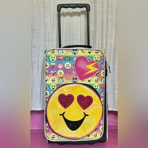 Emoji suitcase. Light up “heart”